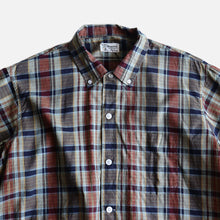 Load image into Gallery viewer, 1960&#39;s PLAID S/S COTTON B.D BOX SHIRT (SZ 17H XL / BIG SIZE)
