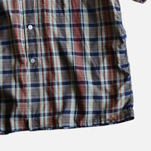 Load image into Gallery viewer, 1960&#39;s PLAID S/S COTTON B.D BOX SHIRT (SZ 17H XL / BIG SIZE)
