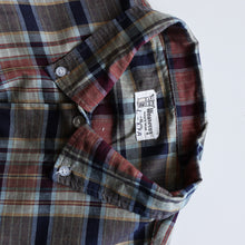 Load image into Gallery viewer, 1960&#39;s PLAID S/S COTTON B.D BOX SHIRT (SZ 17H XL / BIG SIZE)
