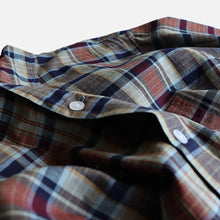 Load image into Gallery viewer, 1960&#39;s PLAID S/S COTTON B.D BOX SHIRT (SZ 17H XL / BIG SIZE)
