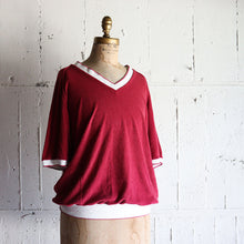 画像をギャラリービューアに読み込む, 1970&#39;s &quot;MONTGOMERY WARD&quot; S/S PILE T-SHIRT (SZ XL / BURGUNDY)
