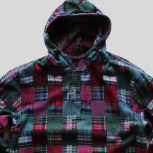 画像をギャラリービューアに読み込む, 1990&#39;s &quot;THE VERMONT FLANNEL CO.&quot; PATCH WORK COTTON PULLOVER HOODIE (SZ ABOUT LARGE / GOOD DESIGN)
