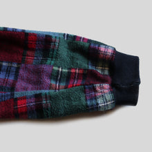 画像をギャラリービューアに読み込む, 1990&#39;s &quot;THE VERMONT FLANNEL CO.&quot; PATCH WORK COTTON PULLOVER HOODIE (SZ ABOUT LARGE / GOOD DESIGN)
