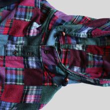 画像をギャラリービューアに読み込む, 1990&#39;s &quot;THE VERMONT FLANNEL CO.&quot; PATCH WORK COTTON PULLOVER HOODIE (SZ ABOUT LARGE / GOOD DESIGN)
