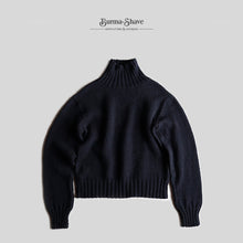 画像をギャラリービューアに読み込む, 1940's "A.R.C" TURTLE NECK SWEATER (SZ LARGE / NAVY / MINT CONDITION)
