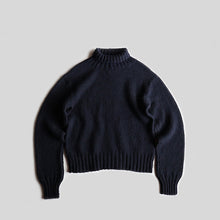 画像をギャラリービューアに読み込む, 1940's "A.R.C" TURTLE NECK SWEATER (SZ LARGE / NAVY / MINT CONDITION)

