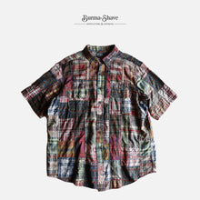 Load image into Gallery viewer, 1990&#39;s &quot;RALPH LAUREN&quot; INDIA MADRAS PATCHWORK S/S SHIRT (SZ LARGE / GOOD CONDITION)
