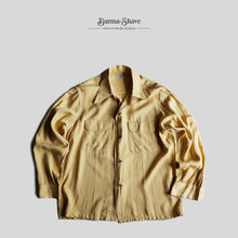 画像をギャラリービューアに読み込む, 1950's "ARROW" RAYON BOX SHIRT (SZ MEDIUM / LIGHT YELLOW)
