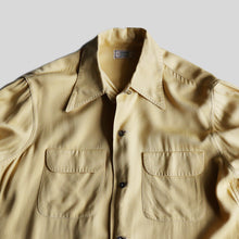 画像をギャラリービューアに読み込む, 1950's "ARROW" RAYON BOX SHIRT (SZ MEDIUM / LIGHT YELLOW)
