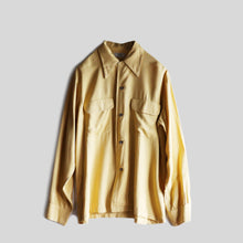 画像をギャラリービューアに読み込む, 1950's "ARROW" RAYON BOX SHIRT (SZ MEDIUM / LIGHT YELLOW)
