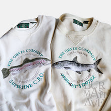 Load image into Gallery viewer, 1990&#39;s &quot;ORVIS&quot; COTTON SWEAT SHIRT (SZ MEDIUM / BONE FISH / ECRU )
