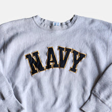 Load image into Gallery viewer, 1980&#39;s &quot;U.S.N&quot; REVERSEWEAVE SWEAT SHIRT (SZ LARGE / PATCHWORK)
