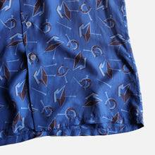 画像をギャラリービューアに読み込む, 1950&#39;s &quot;SPORTOGS&quot; S/S SILK SHIRT (SZ LARGE / ATOMIC PATTERN / MINT CONDITION)
