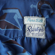 画像をギャラリービューアに読み込む, 1950&#39;s &quot;SPORTOGS&quot; S/S SILK SHIRT (SZ LARGE / ATOMIC PATTERN / MINT CONDITION)
