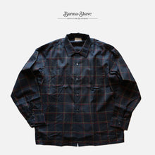 Load image into Gallery viewer, 1960&#39;s &quot;WINGS&quot; BLACK COTTON PLAID BOX SHIRT (SZ 17 XL / DEADSTOCK)
