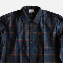 Load image into Gallery viewer, 1960&#39;s &quot;WINGS&quot; BLACK COTTON PLAID BOX SHIRT (SZ 17 XL / DEADSTOCK)
