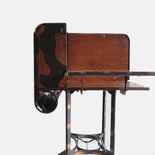 Load image into Gallery viewer, ANTIQUE &quot;TOLEDO&quot; JAPANNED TYPEWRITER INDUSTRIAL TABLE
