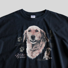 Load image into Gallery viewer, 2000's "GOLDEN RETRIEVER" BLACK COTTON T-SHIRT (SZ XL / MINT CONDITION)
