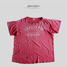 Load image into Gallery viewer, 1950's "WASH-N-WEAR" FOOTBALL COTTON T-SHIRT (SZ X-LARGE / SUN FADE / BIG SIZE)
