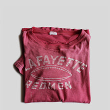 Load image into Gallery viewer, 1950's "WASH-N-WEAR" FOOTBALL COTTON T-SHIRT (SZ X-LARGE / SUN FADE / BIG SIZE)
