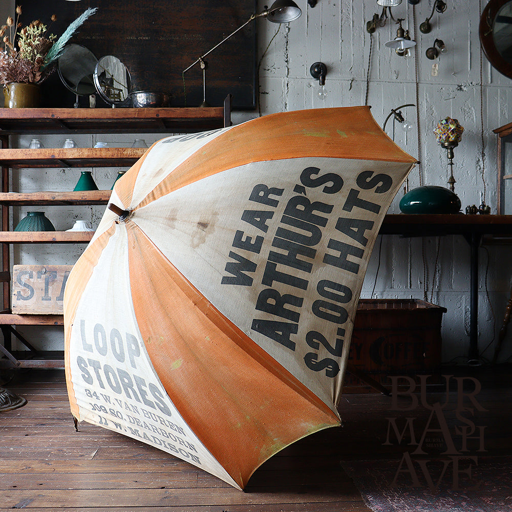 ANTIQUE ADVERTISEMENT UMBRELLA