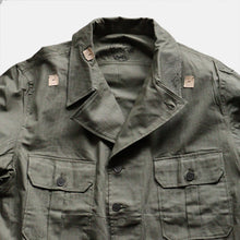 画像をギャラリービューアに読み込む, 1940&#39;s &quot;U.S.ARMY&quot; M-41 H.B.T JACKET WITH CUTTER TUG (SZ 44 REG / DEADSTOCK)
