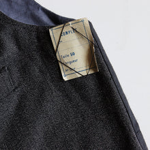 Load image into Gallery viewer, ～1940&#39;s FRENCH WORK BLACK COVERT VEST (SZ 50 / DEADSTOCK)
