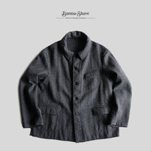 画像をギャラリービューアに読み込む, 1950&#39;s FRENCH FARMERS WOOL JACKET  (SZ ABOUT EU50 / NEAR DEADSTOCK)
