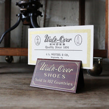 画像をギャラリービューアに読み込む, 1920&#39;s &quot;WALK-OVER SHOES&quot; ADVERTISEMENTS SHOP DISPLAY CARD HOLDER
