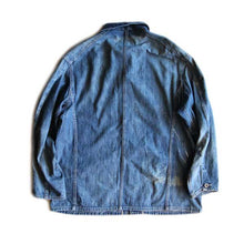 画像をギャラリービューアに読み込む, WWU DENIM WORK CHORE COAT (LARGE)
