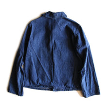 Load image into Gallery viewer, ~ WWU &quot;USNAVY&quot; DENIM SHAWL COLLAR JACKET MINT CONDITION (38)
