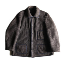 Load image into Gallery viewer, 1940&#39;s &quot;BROWN&#39;S BEACH JACKET&quot; WOOL JACKET WITH BIG BUTTON (LARGE)
