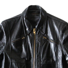 Load image into Gallery viewer, 1970&#39;s HIDDEN SNAP LEATHER JACKET (MEDIUM)

