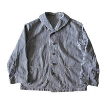 Load image into Gallery viewer, ~ 1930&#39;s &quot;USN&quot; HICKORY STRIPE SHAWL COLLAR JACKET (LARGE)
