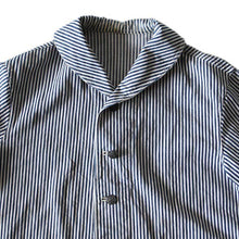 Load image into Gallery viewer, ~ 1930&#39;s &quot;USN&quot; HICKORY STRIPE SHAWL COLLAR JACKET (LARGE)
