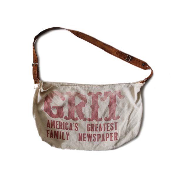 【vintage】 GRIT newspaperbag 1950's era Salvaged Grit Canvas & Hemp Carryall – FORESTBOUND