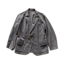Load image into Gallery viewer, ~ 1940&#39;s BLACK CHAMBRAY FRENCH WORK JACKET (MEDIUM)
