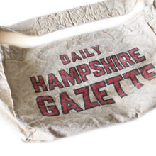 Load image into Gallery viewer, 1940&#39;s ~ &quot;HAMPSHIRE GAZETTE&quot; SELVEDGE CANVAS NEWS PAPER BAG
