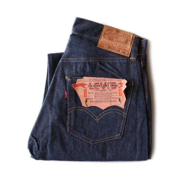 NOS 1950's "LEVI'S" 504 ZXX ONE SIDE TAB DENIM PANTS (W29)