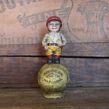 Load image into Gallery viewer, ANTIQUE &quot;BASEBALL BOY&quot; CAST IRON ORNAMENTS

