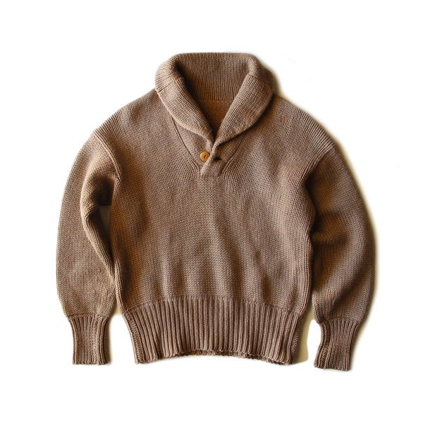 1930's SHAWL COLLAR WOOL PULLOVER (MEDIUM)