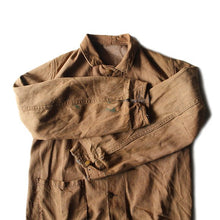 Load image into Gallery viewer, ~ 1920&#39;s &quot;MASCOMA KANAAN NH&quot; BROWN DENIM CHANGE BUTTON JACKET (SMALL)
