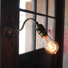 Load image into Gallery viewer, ANTIQUE BRASS WALL SCORN LAMP
