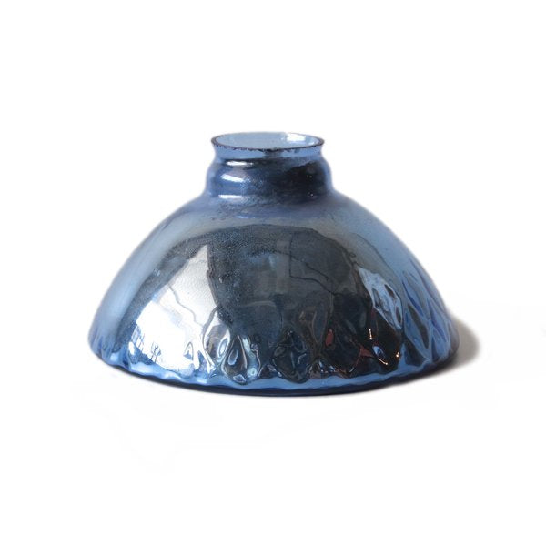 ANTIQUE MERCURY BLUE GLASS SHADE