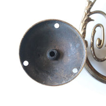 Load image into Gallery viewer, ANTIQUE SWING ARM BRASS WALL SCONCE
