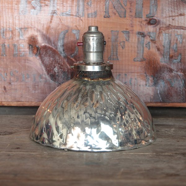 ANTIQUE MERCURY GLASS SHADE SILVER – BURMA-SHAVE ANTIQUE MERCURY GLASS SHADE SILVER – BURMA-SHAVE