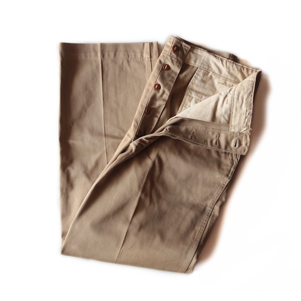1940's "USARMY" DOUBLE STITCH CHINO TROUSER MINT CONDITION (W33)