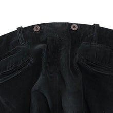 Load image into Gallery viewer, 1940&#39;s &quot;CAN&#39;T BUSTEM&quot; BLACK CORDUROY WORK TROUSER (W34)
