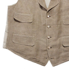 Load image into Gallery viewer, ANTIQUE HEAVY LINEN SUIT VEST (MEDIUM)
