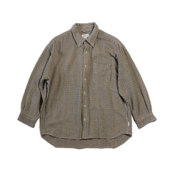 USED ​​"J.CREW" HOUNDSTOOTH BD FLANNEL SHIRT (LARGE)